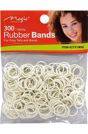 MAGIC GOLD Rubber Bands 300 pieces White
